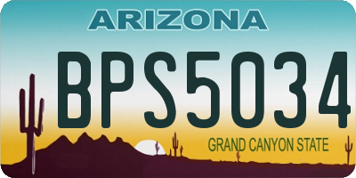 AZ license plate BPS5034