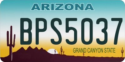 AZ license plate BPS5037