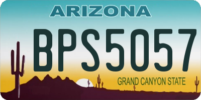 AZ license plate BPS5057