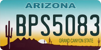 AZ license plate BPS5083