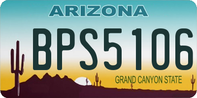 AZ license plate BPS5106