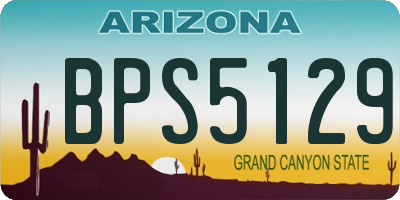 AZ license plate BPS5129