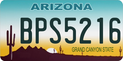 AZ license plate BPS5216