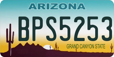 AZ license plate BPS5253