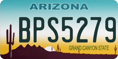 AZ license plate BPS5279