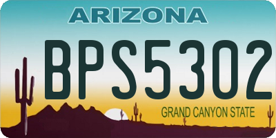 AZ license plate BPS5302