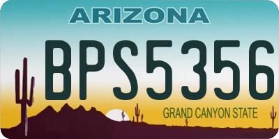 AZ license plate BPS5356