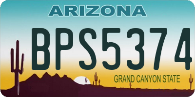 AZ license plate BPS5374