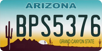 AZ license plate BPS5376