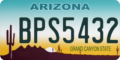 AZ license plate BPS5432