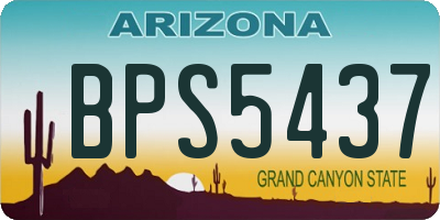 AZ license plate BPS5437