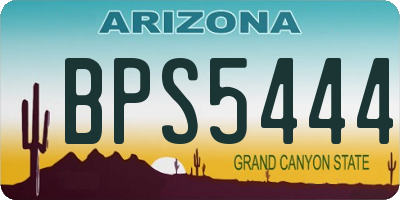 AZ license plate BPS5444