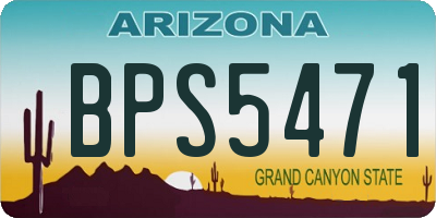 AZ license plate BPS5471