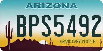 AZ license plate BPS5492