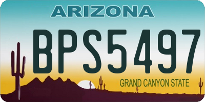 AZ license plate BPS5497