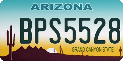 AZ license plate BPS5528