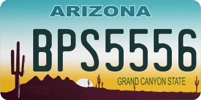 AZ license plate BPS5556