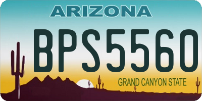 AZ license plate BPS5560