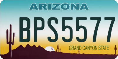 AZ license plate BPS5577