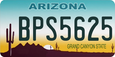 AZ license plate BPS5625
