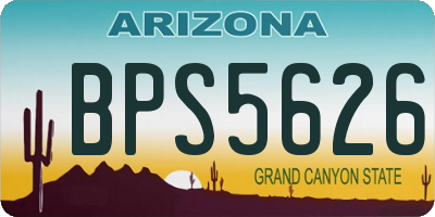 AZ license plate BPS5626