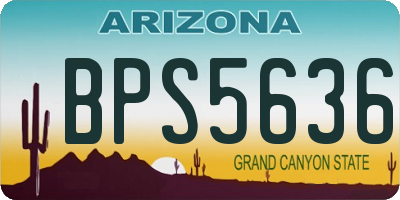 AZ license plate BPS5636