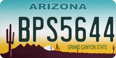 AZ license plate BPS5644