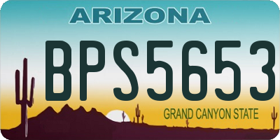 AZ license plate BPS5653