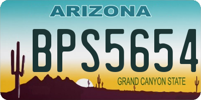 AZ license plate BPS5654