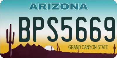 AZ license plate BPS5669