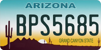 AZ license plate BPS5685