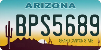 AZ license plate BPS5689