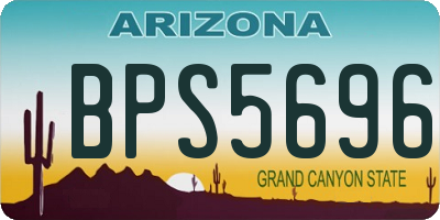 AZ license plate BPS5696