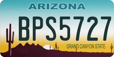 AZ license plate BPS5727
