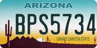AZ license plate BPS5734