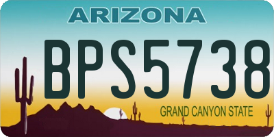 AZ license plate BPS5738