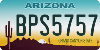 AZ license plate BPS5757