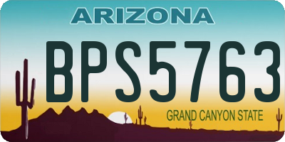 AZ license plate BPS5763