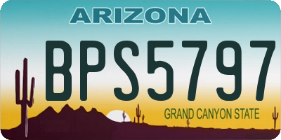 AZ license plate BPS5797