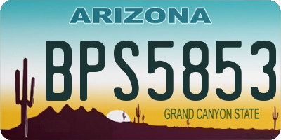 AZ license plate BPS5853