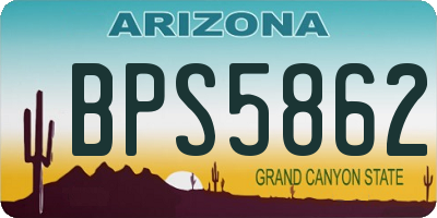 AZ license plate BPS5862