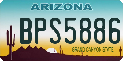 AZ license plate BPS5886