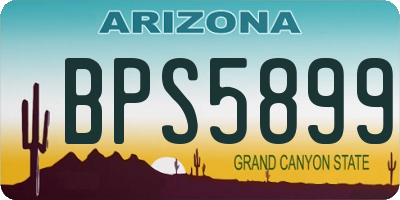 AZ license plate BPS5899
