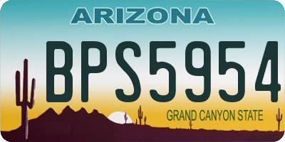 AZ license plate BPS5954