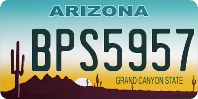 AZ license plate BPS5957