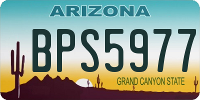 AZ license plate BPS5977