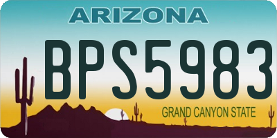 AZ license plate BPS5983