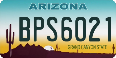 AZ license plate BPS6021