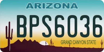 AZ license plate BPS6036