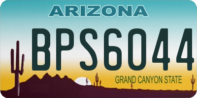 AZ license plate BPS6044